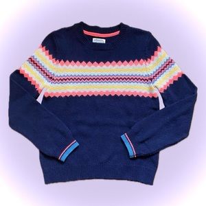 Boden wool navy grandpa fair isle pattern sweater